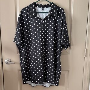 SHEIN Black and White Polka Dot Casual Shirt